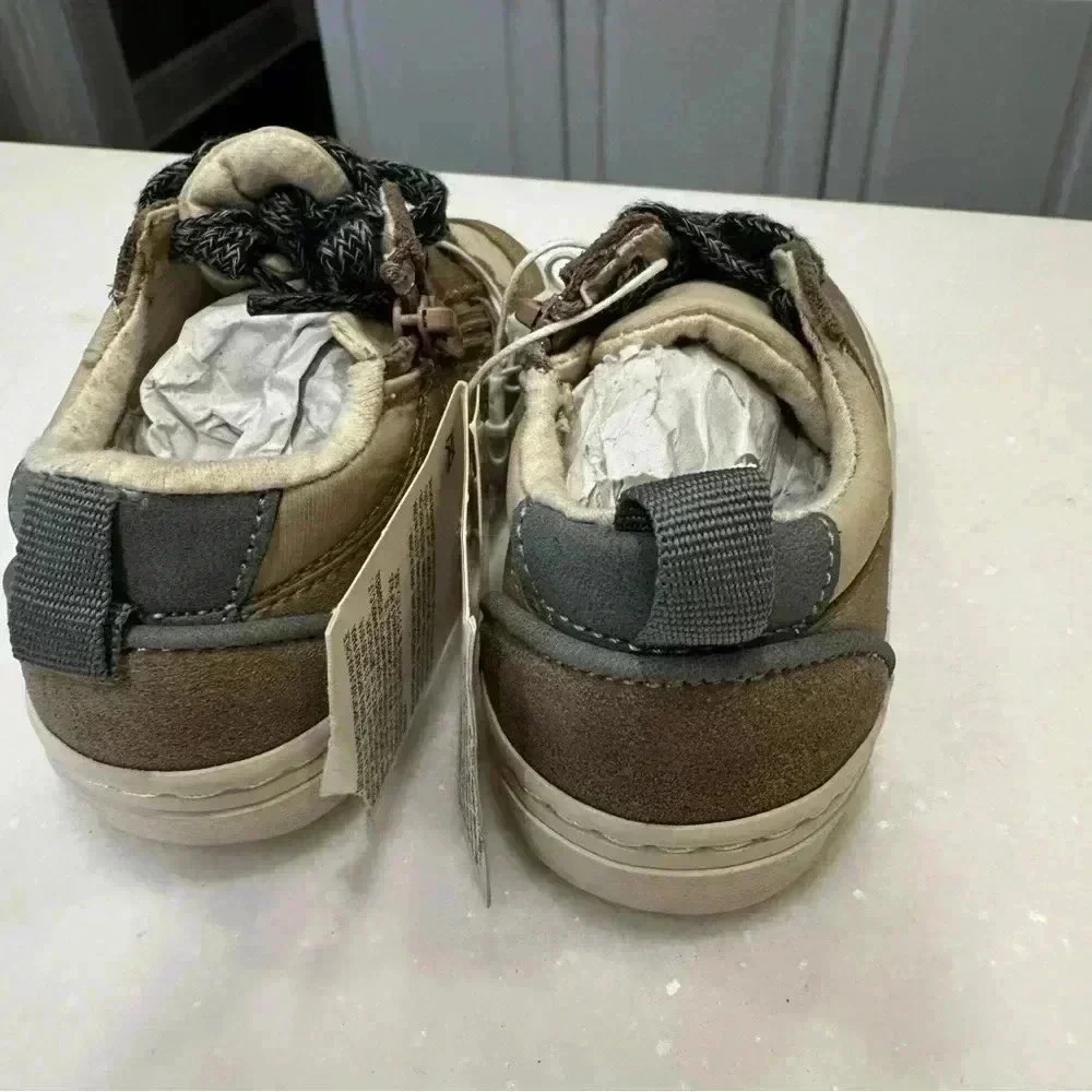 NEW! Zara Toddler Suede & Canvas Zip On Sneakers  Size US 5.5